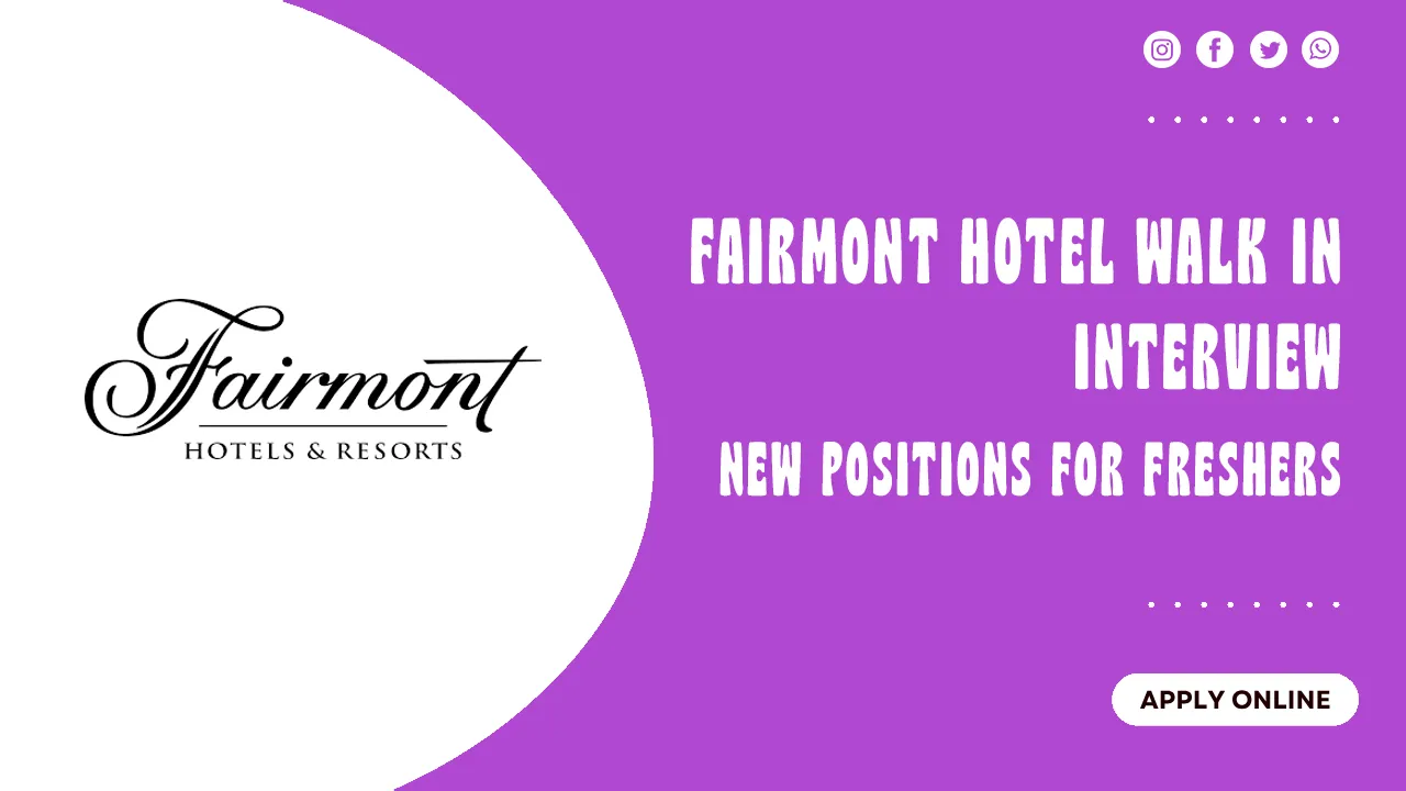 Fairmont Walk in Interview Fairmont Hotel Walk in interview