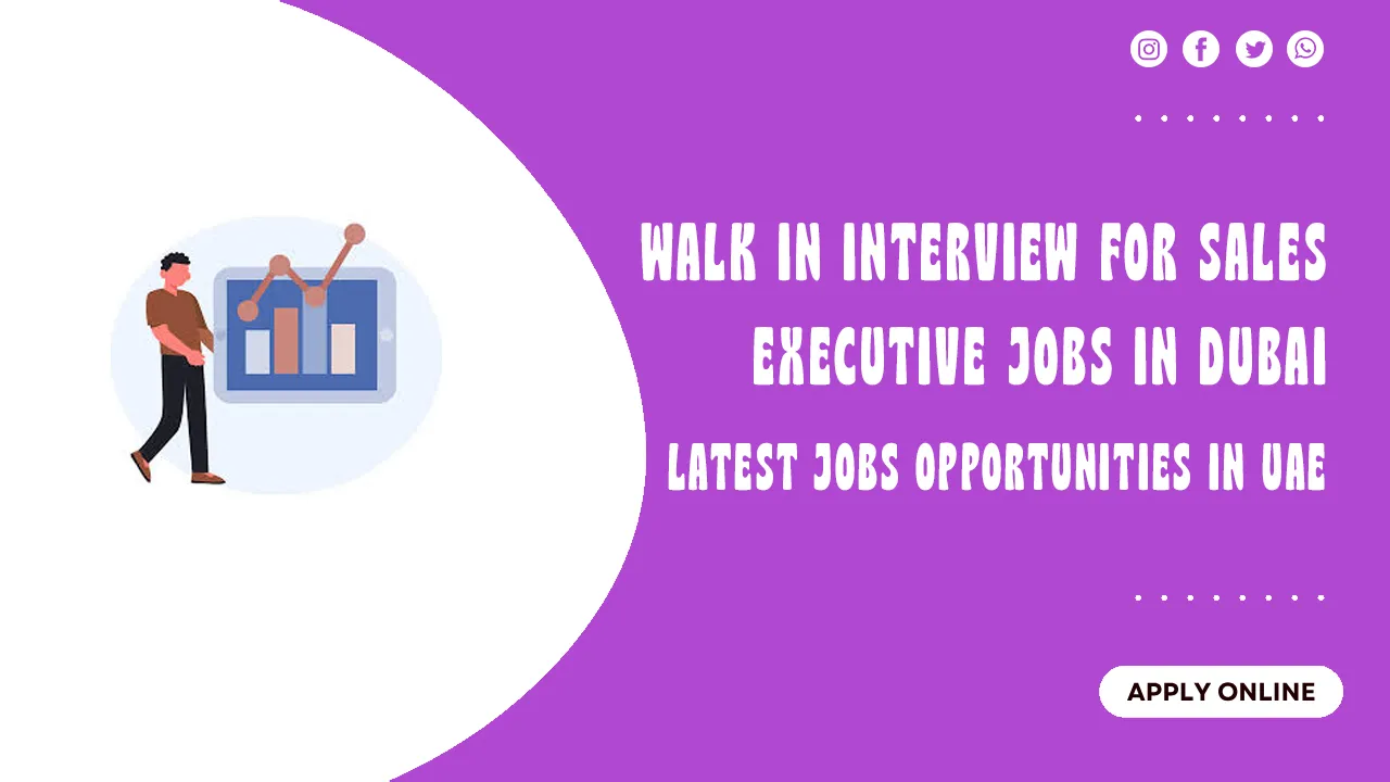 Walk in Interview for Sales Executive Jobs in Dubai